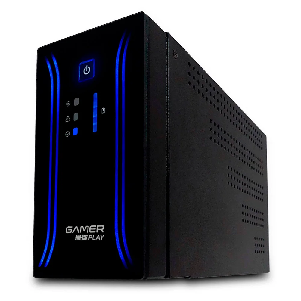 Nobreak Gamer Nhs Play Senoidal, 1000VA, Ent. Bivolt, Saída 220V, 6 Tomadas, RJ-45/USB - 91.G0.010002