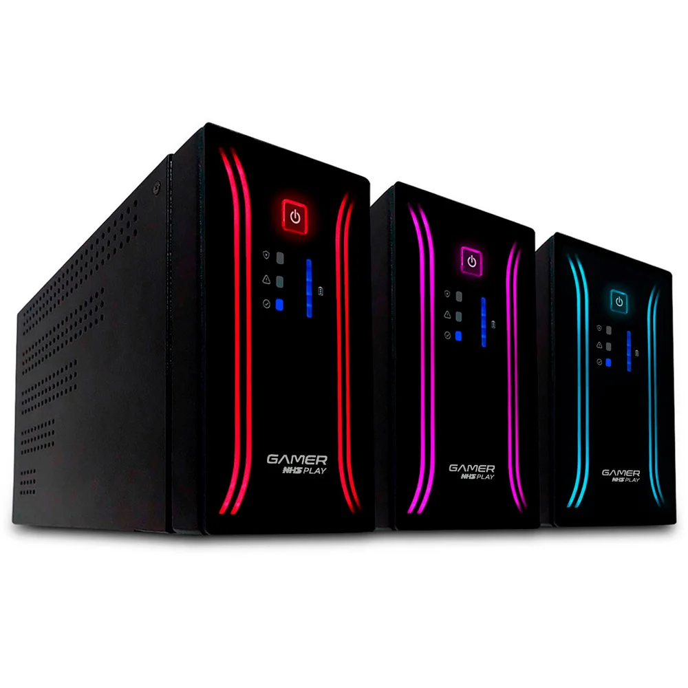 Nobreak Gamer Nhs Play Senoidal, 1000VA, Ent. Bivolt, Saída 220V, 6 Tomadas, RJ-45/USB - 91.G0.010002