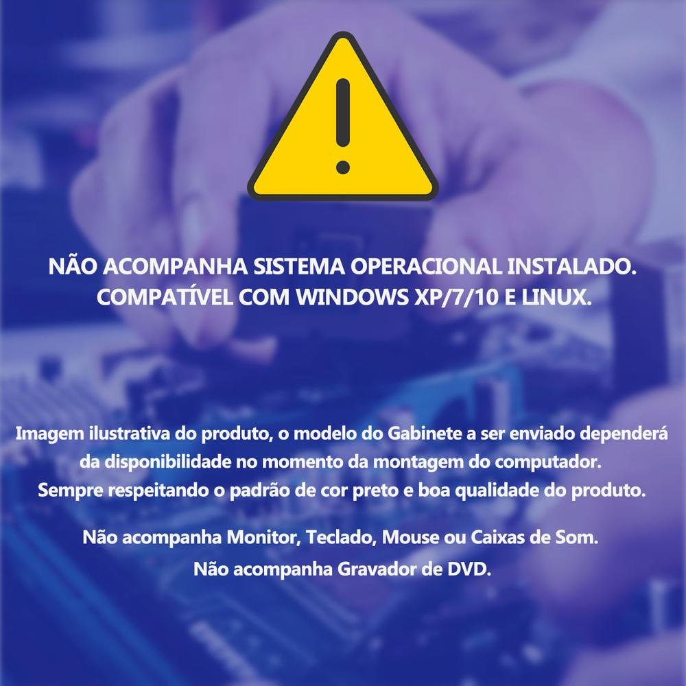Computador Desktop, Intel Core I3 3º Geração, 8GB RAM, HD SSD 480GB, Conexões USB, VGA, HDMI, lan, som em Campinas - foto 2