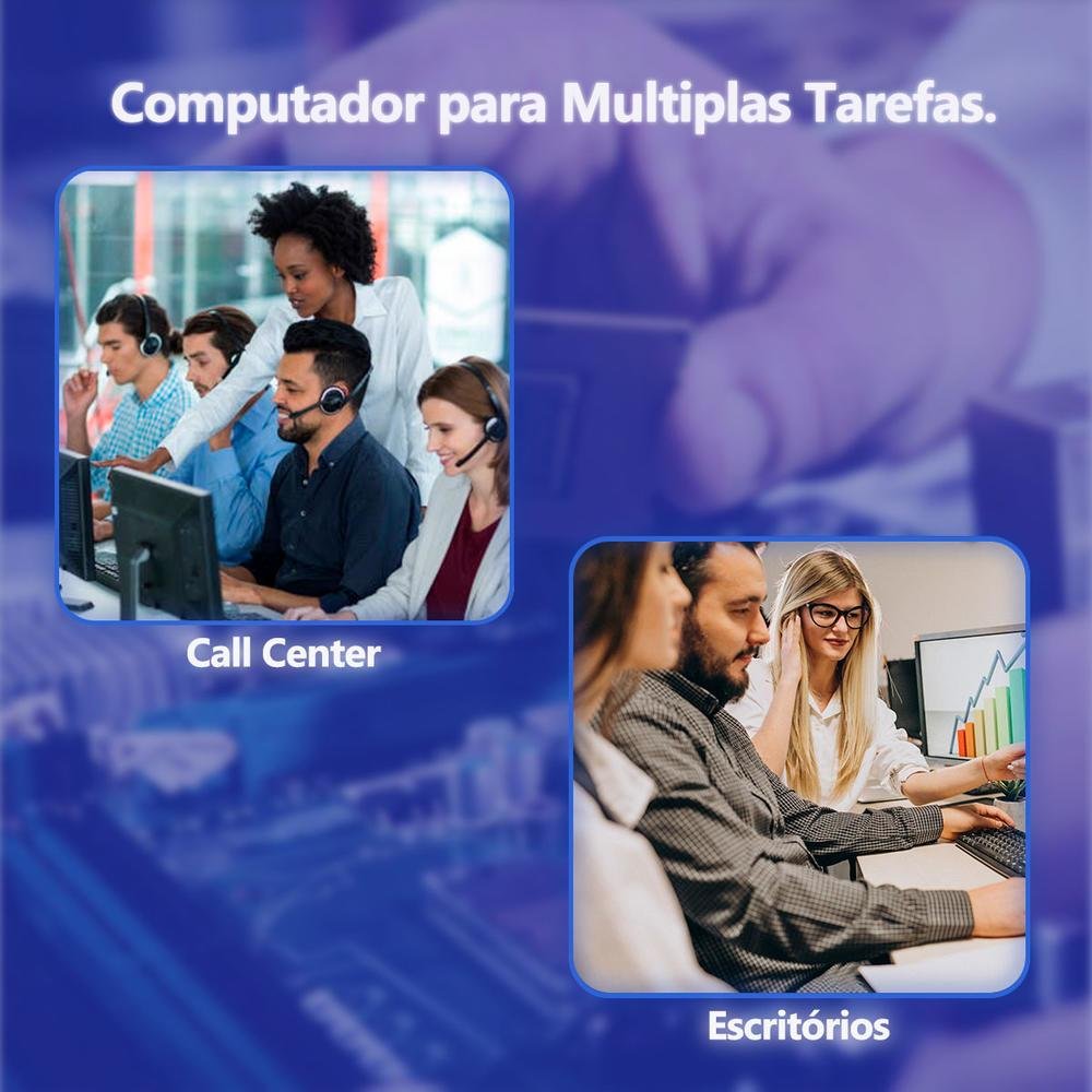 Computador Desktop, Intel Core I3 3º Geração, 8GB RAM, HD SSD 480GB, Conexões USB, VGA, HDMI, lan, som em Campinas - foto 5
