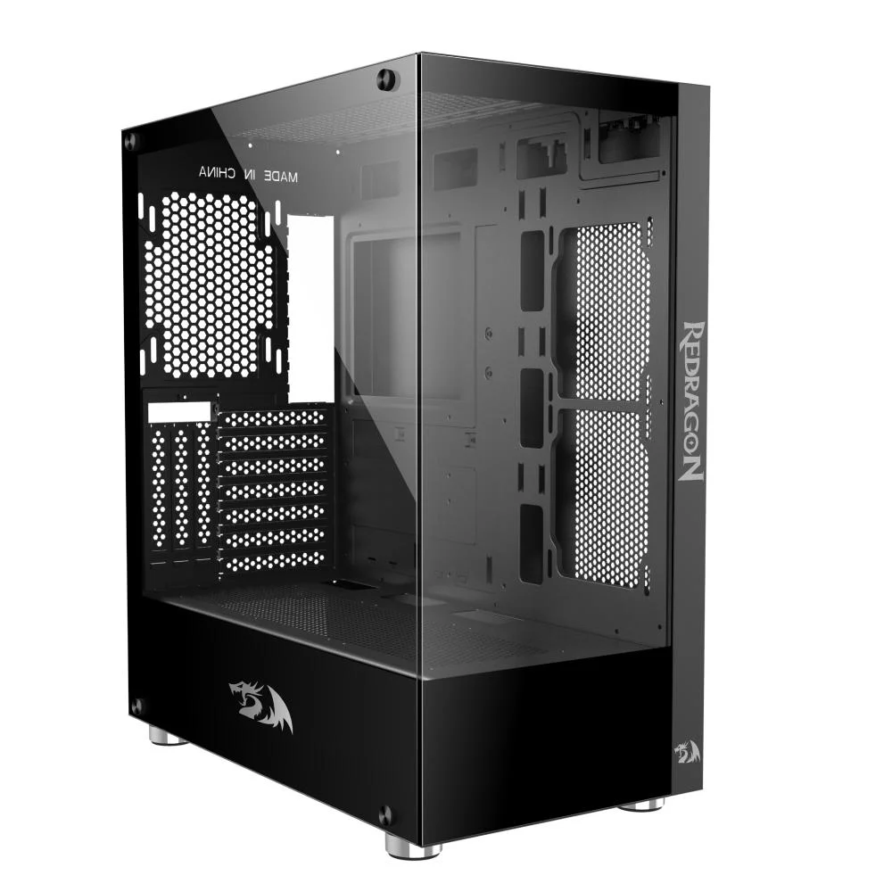 Gabinete Redragon Ca-601b, Mid Tower, Reflect, Lateral De Vidro, Preto Gabinete Redragon Ca-601b, Mid Tower, Reflect, Lateral De Vidro, Preto