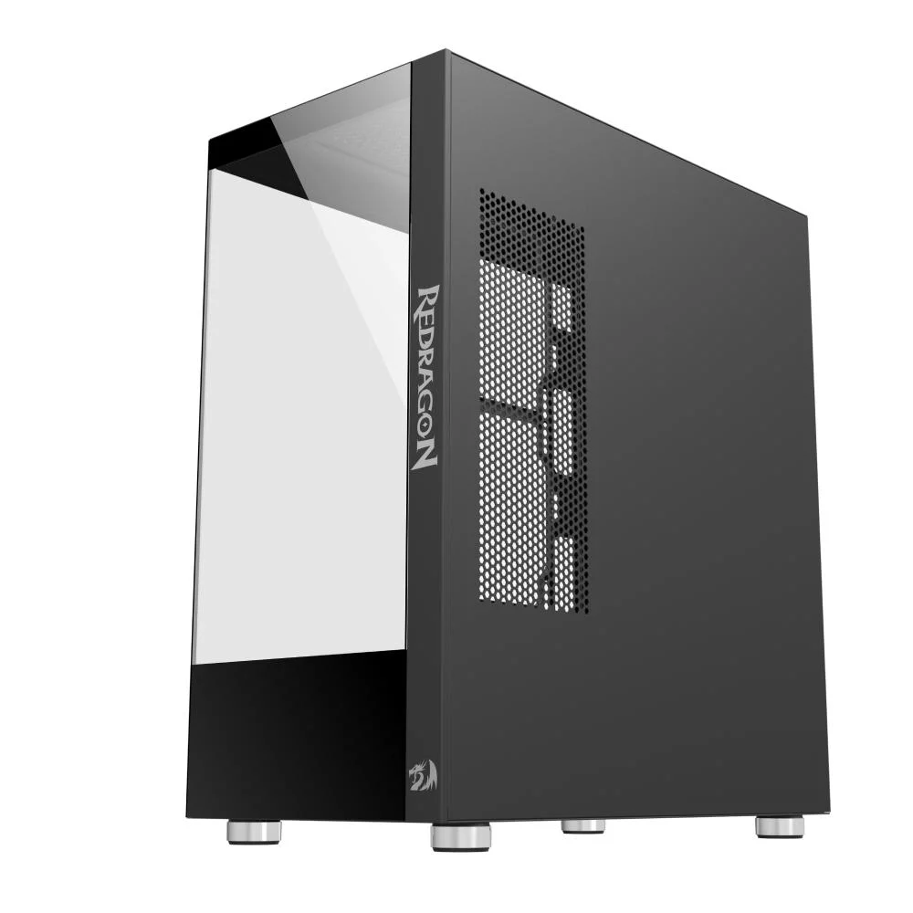 Gabinete Redragon Ca-601b, Mid Tower, Reflect, Lateral De Vidro, Preto Gabinete Redragon Ca-601b, Mid Tower, Reflect, Lateral De Vidro, Preto