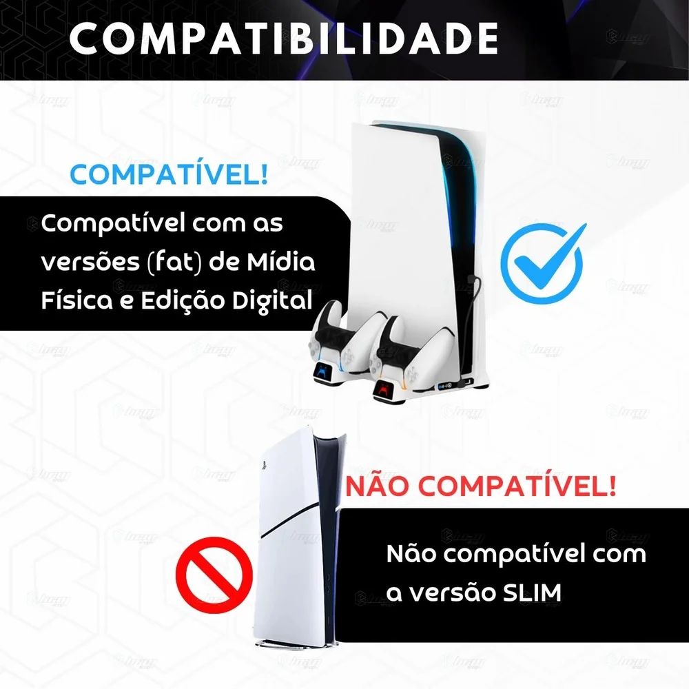 Base Cooler 3 Velocidades, Suporte Playstation 5 Ps5, Charger Dock Indicador Led Base Cooler 3 Velocidades, Suporte Playstation 5 Ps5, Charger Dock Indicador Led