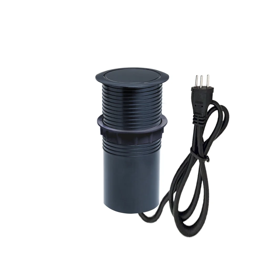 Torre De Tomada Totem Slim Manual Alça, 2 Tomada 20a 2 USB 9.0,preto
