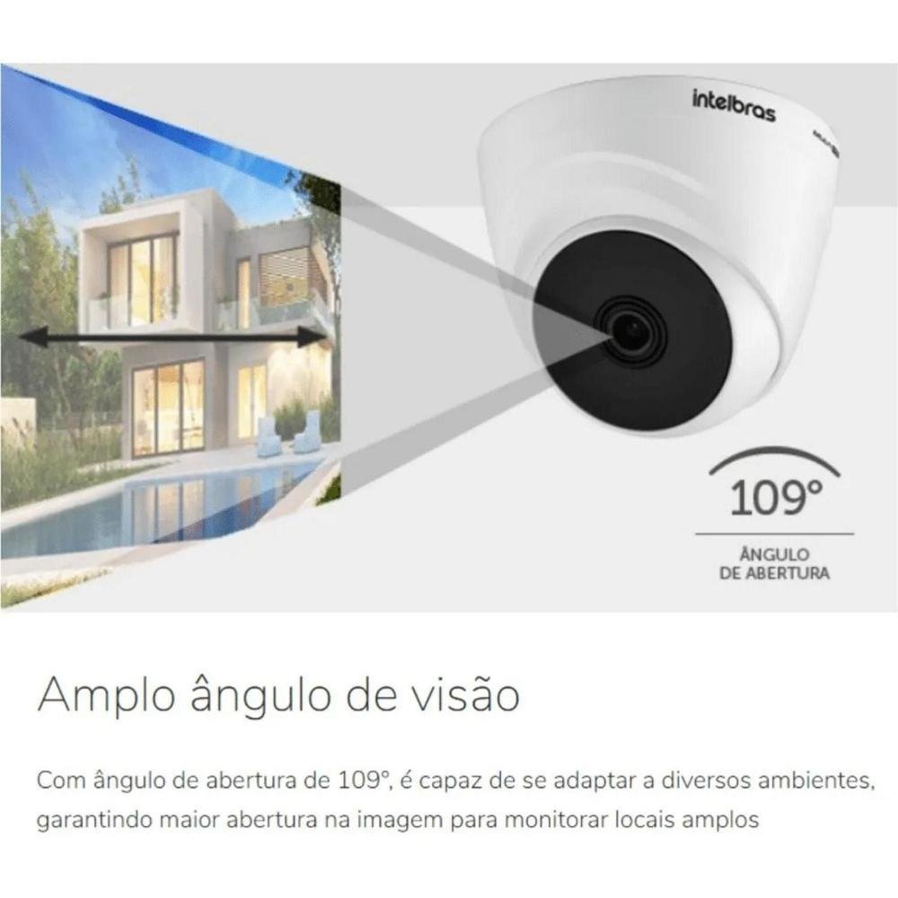 Kit 6 Camera De Seguranca, Intelbras Dome, Vhl 1120d Dvr 8 Canais, Multi Hd
