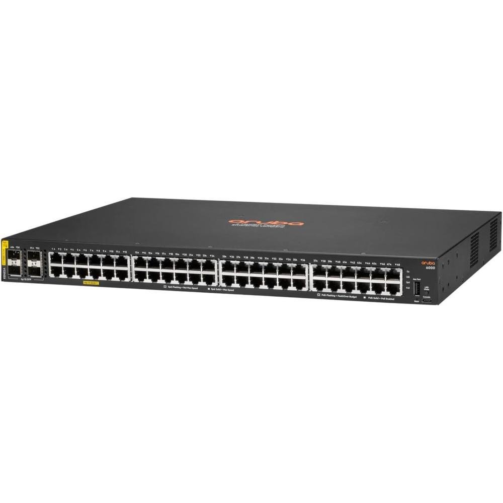 Switch Hpe Aruba 6000, 48 Portas, CL4 4sfp - R8n85a I