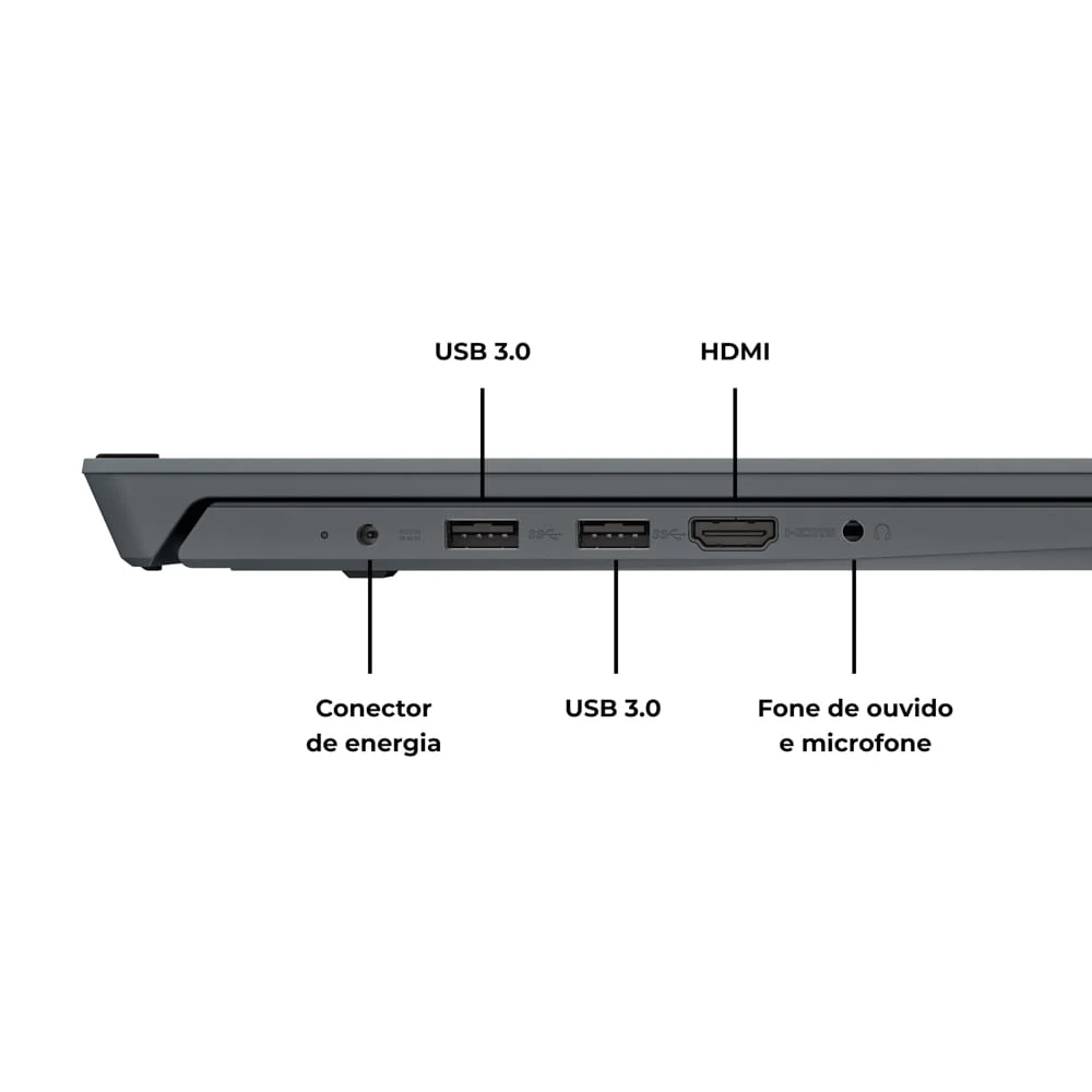 Notebook Positivo Vision C15 Intel Celeron Dual Core, 4GB RAM, 128GB Emmc, Tela 15 Polegadas HD, Lumina Bar - Cinza Notebook Positivo Vision C15 Intel Celeron Dual Core, 4GB RAM, 128GB Emmc, Tela 15 Polegadas HD, Lumina Bar - Cinza