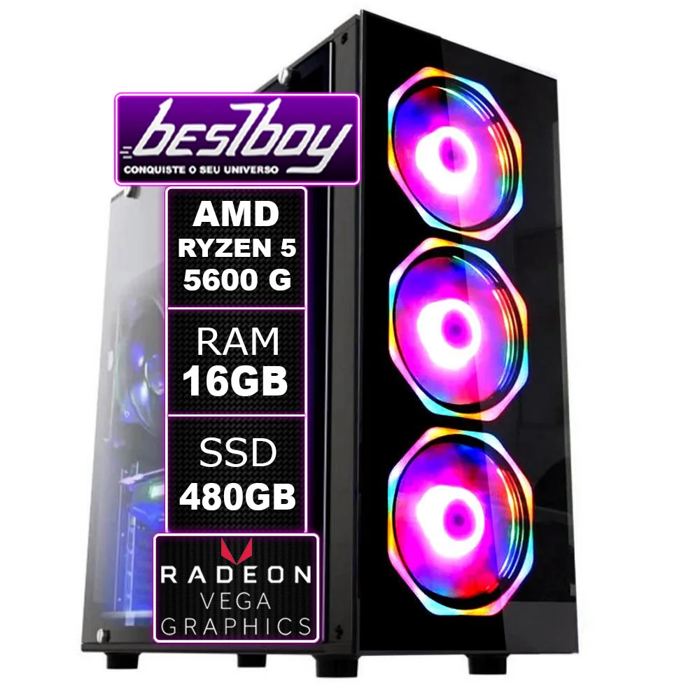 Computador AMD Ryzen 5 5600g 16GB RAM KaBuM