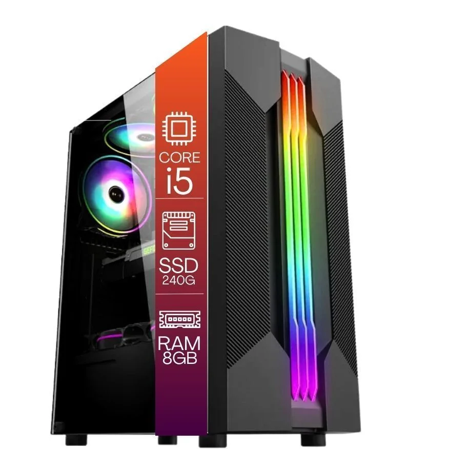 PC  Gamer Balão.info Intel Core I5, SSD 240 GB, 8GB Windows 10 Pro Trial, Teclado/mouse,  Mouse Pad,  Headset,  Monitor 19 Polegadas em Campinas - foto 2