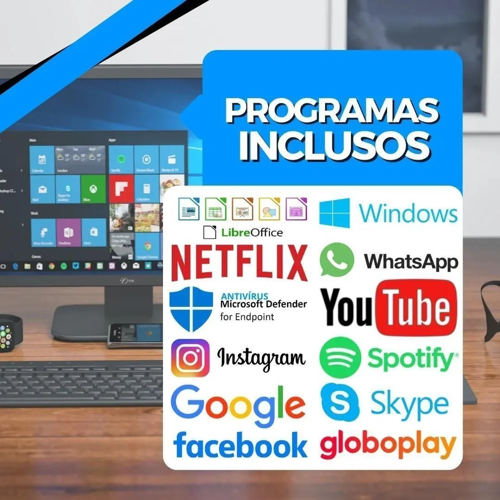 PC  Gamer Balão.info Intel Core I5, SSD 240 GB, 8GB Windows 10 Pro Trial, Teclado/mouse,  Mouse Pad,  Headset,  Monitor 19 Polegadas em Campinas - foto 5