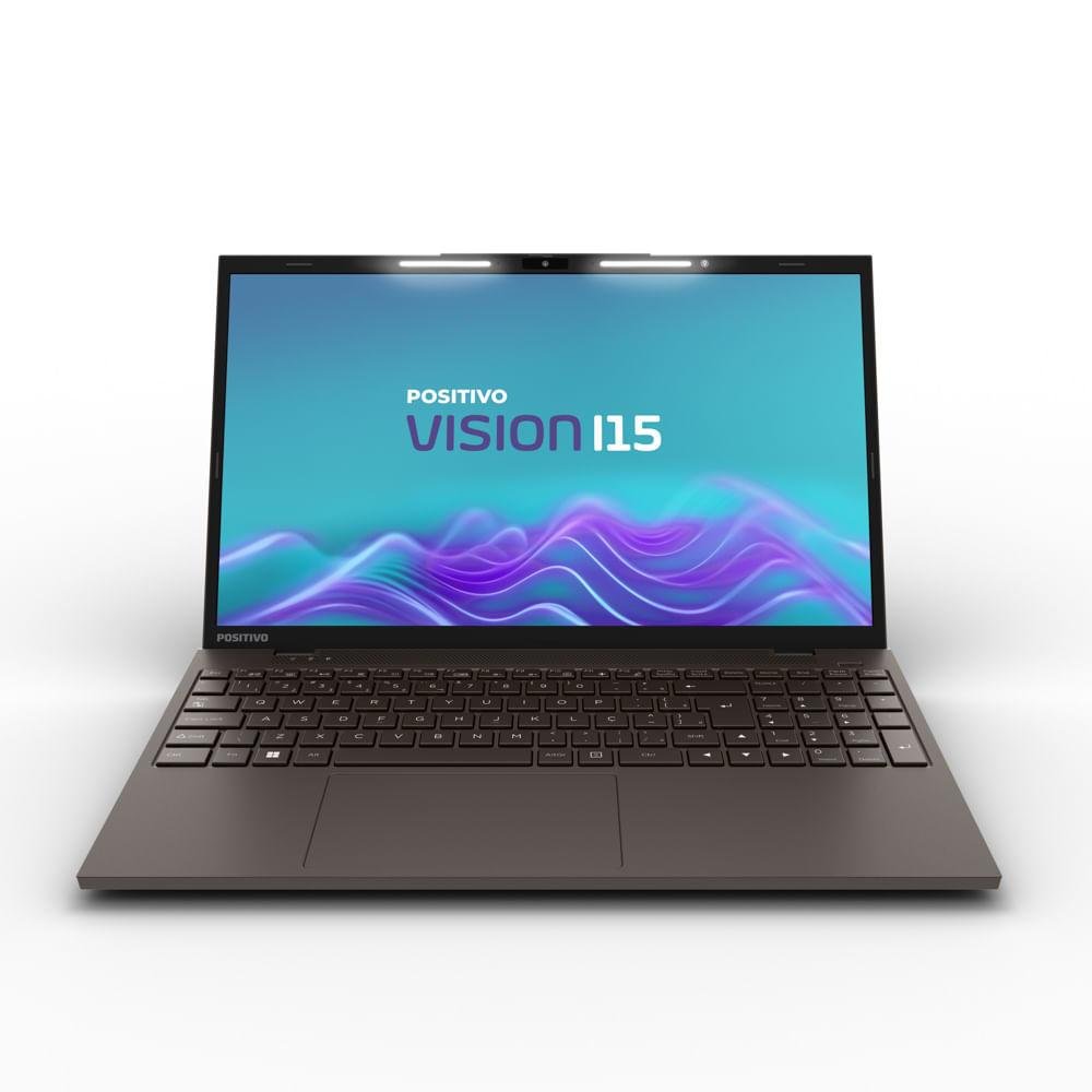 Notebook Positivo Vision I15, Intel Core I5, 16GB, SSD 512GB, Tela 15.6 Full HD, Lumina Bar, Linux, Cinza