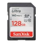 Cartão De Memória Sandisk, 128GB, Cartão Sd Ultra, 140mbs C10