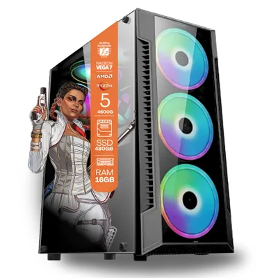 PC Gamer Tob AMD Ryzen 5 16GB SSD 480GB KaBuM