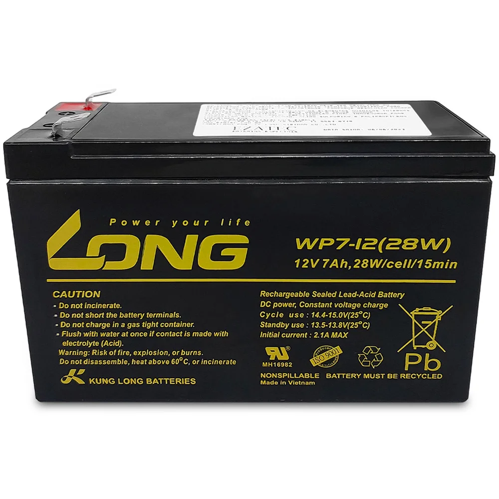 Bateria Selada Para Nobreak Long, 12v 7ah - Wp7-12(28w)
