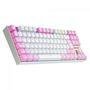 Teclado Mecanico Gamer Kumara RGB Switch Blue Redragon, Branco E Rosa -  K552wp-rGB