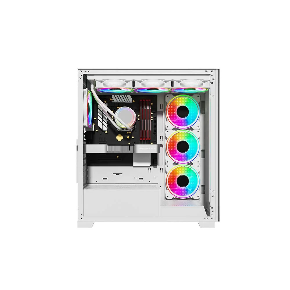 Gabinete Galax Omega White 4 Fans ARGB, ATX, Frontal Vidro