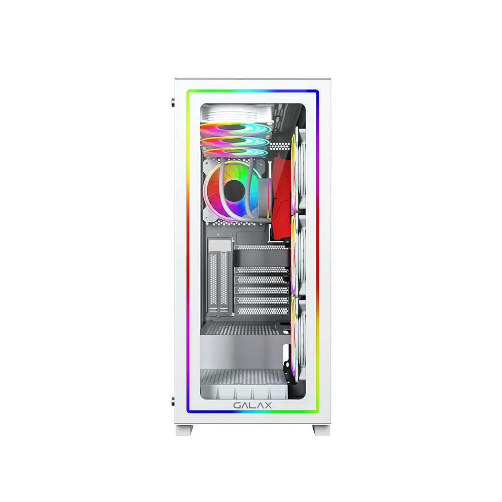 Gabinete Galax Omega White 4 Fans ARGB, ATX, Frontal Vidro