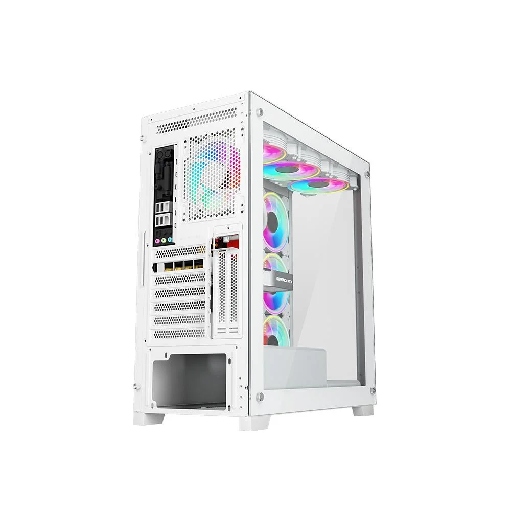 Gabinete Galax Omega White 4 Fans ARGB, ATX, Frontal Vidro