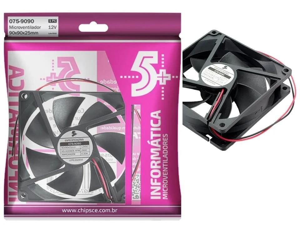 Cooler Fan Chip Sce Dimensões 90x90x25mm KaBuM