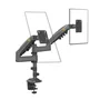 Suporte De Mesa, Articulado, Pistão a Gás, Ajuste De Altura, Para 02 Monitores De 22 À 32 Polegadas, Preto - H180