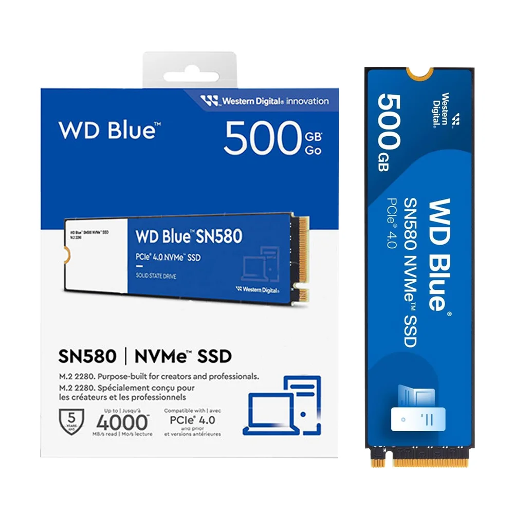 h*u様 WD Blue SN580 500GB WDS500G3B0E SSD Wd Blue Sn580 500GB Nvme M2 2280 KaBuM
