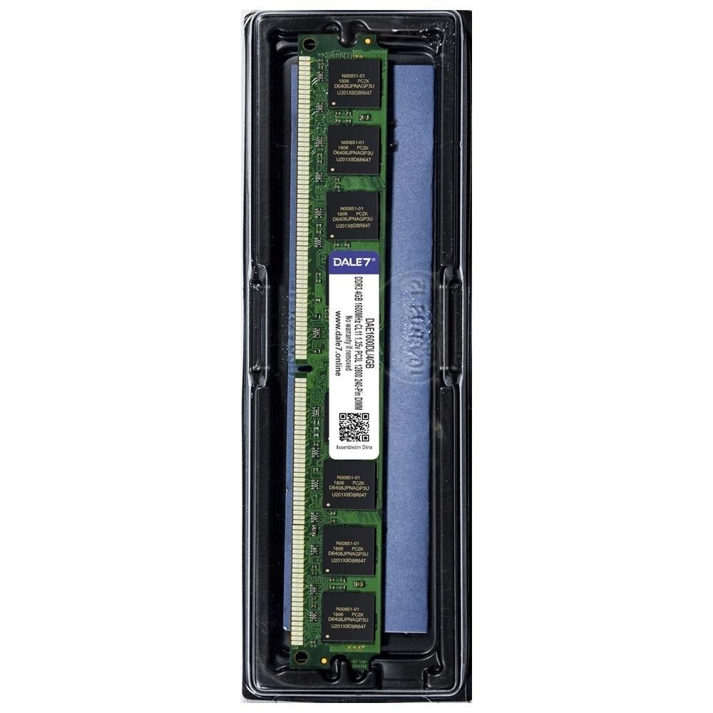 Memória Dale7, 4GB, 1600Mhz, DDR3L, Desktop, 1.35v Memória Dale7, 4GB, 1600Mhz, DDR3L, Desktop, 1.35v