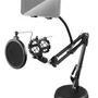 Suporte Mesa Celular, Greika, Microfone, Mini Pedestal Portátil 25-c