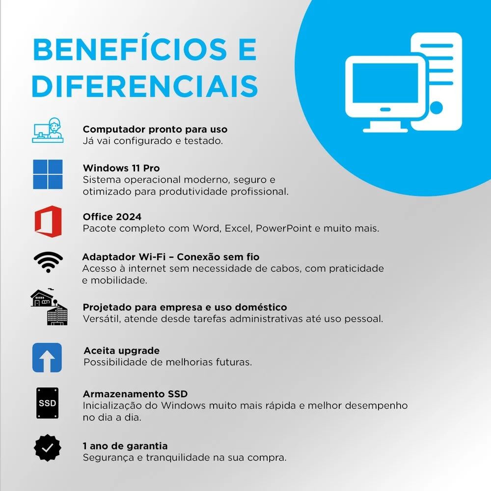 Mini PC Cpu Desktop Intel Core I5 3470, 16GB RAM, SSD 240GB, Windows 11 em Campinas - foto 2