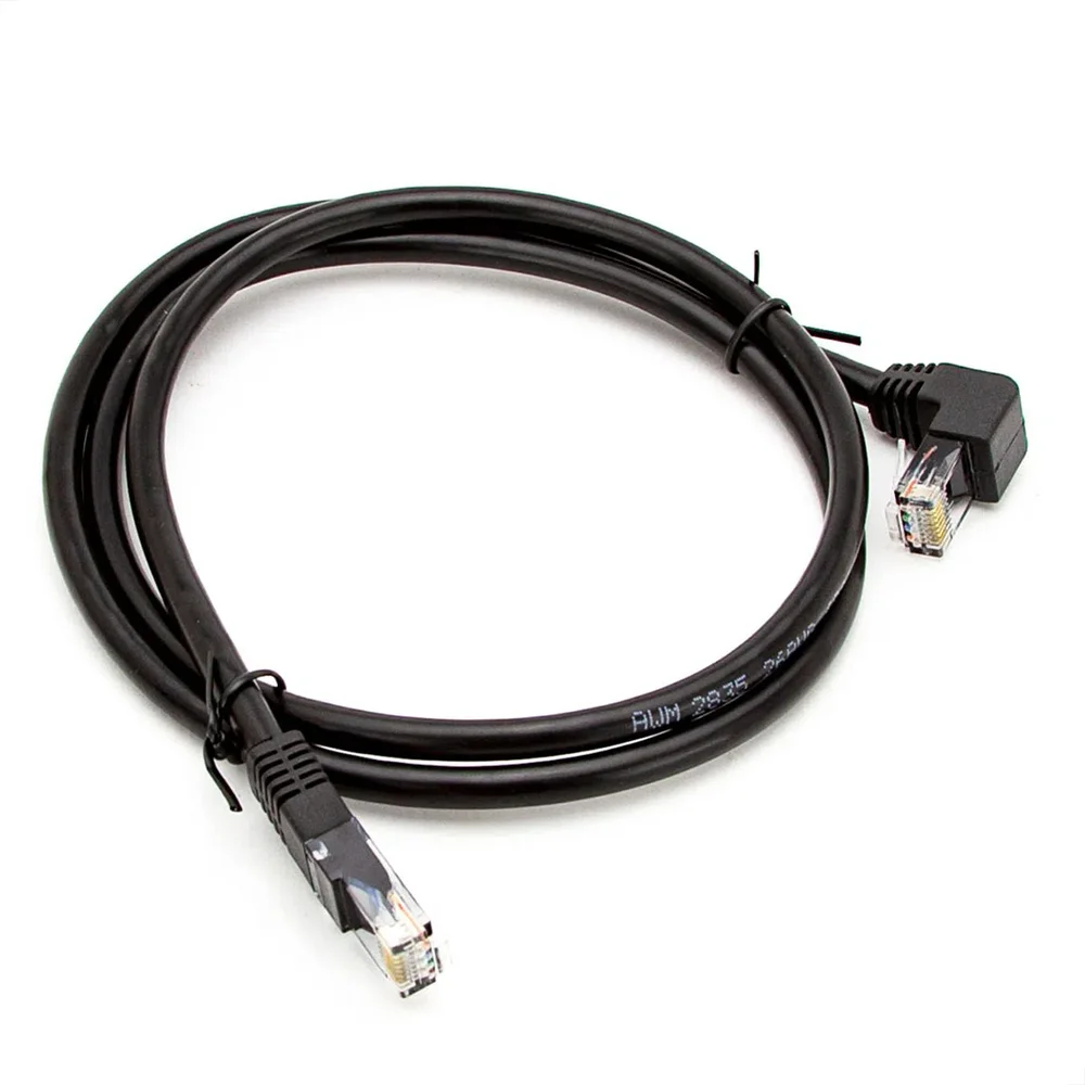 Cabo De Rede Cat5e Plug De 90º Graus Para Baixo - 3 Metros