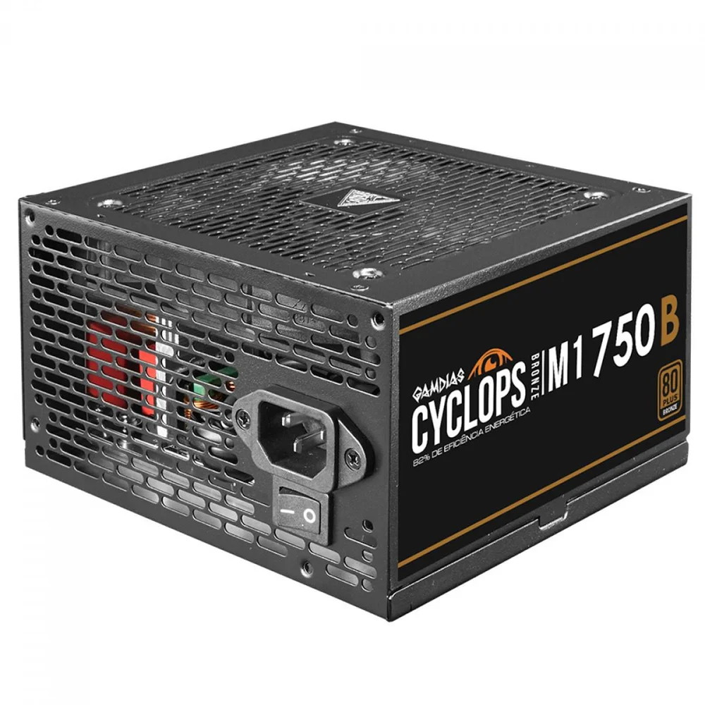 Fonte De Alimentação Gamdias Cyclops M1 750w 80plus Bronze Pfc Ativo S/ Cabo Fonte De Alimentação Gamdias Cyclops M1 750w 80plus Bronze Pfc Ativo S/ Cabo
