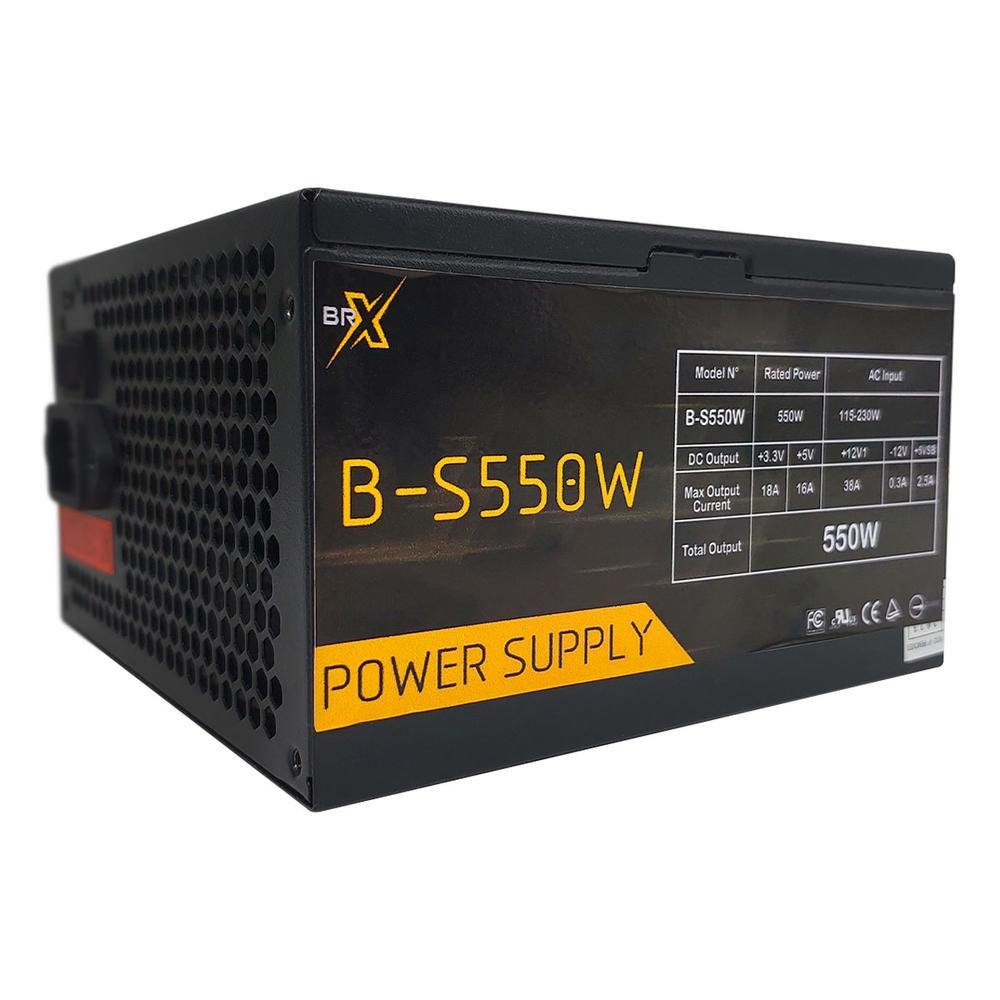 Fonte 550w Brx B-s550w, Atx, Bivolt Automático