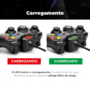 Kit 2 Baterias Recarregáveis Para Controle Joystick Sem Fio XBOX 360 + Cabo Usb Carregador Incluso