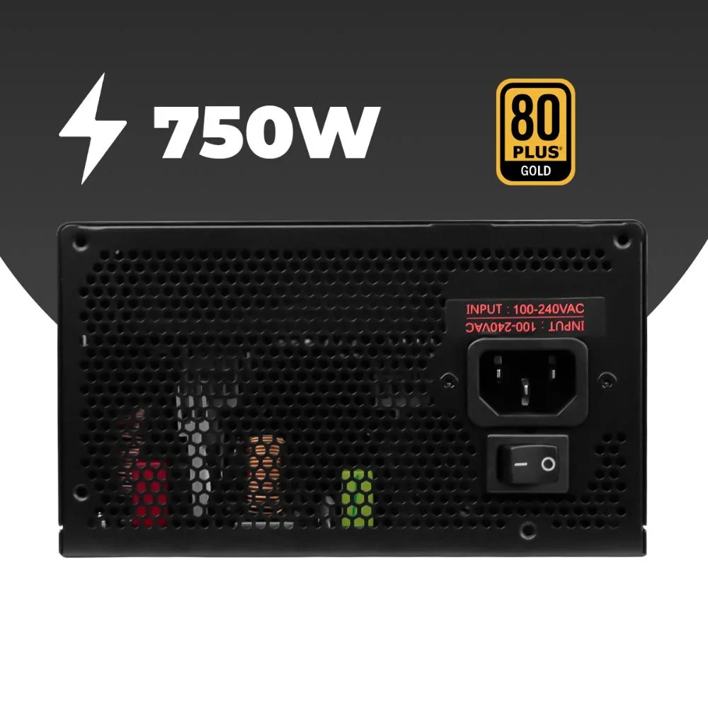 Fonte Alimentação Atx 750w 80 Plus Gold Modular Power Supply Fonte Alimentação Atx 750w 80 Plus Gold Modular Power Supply