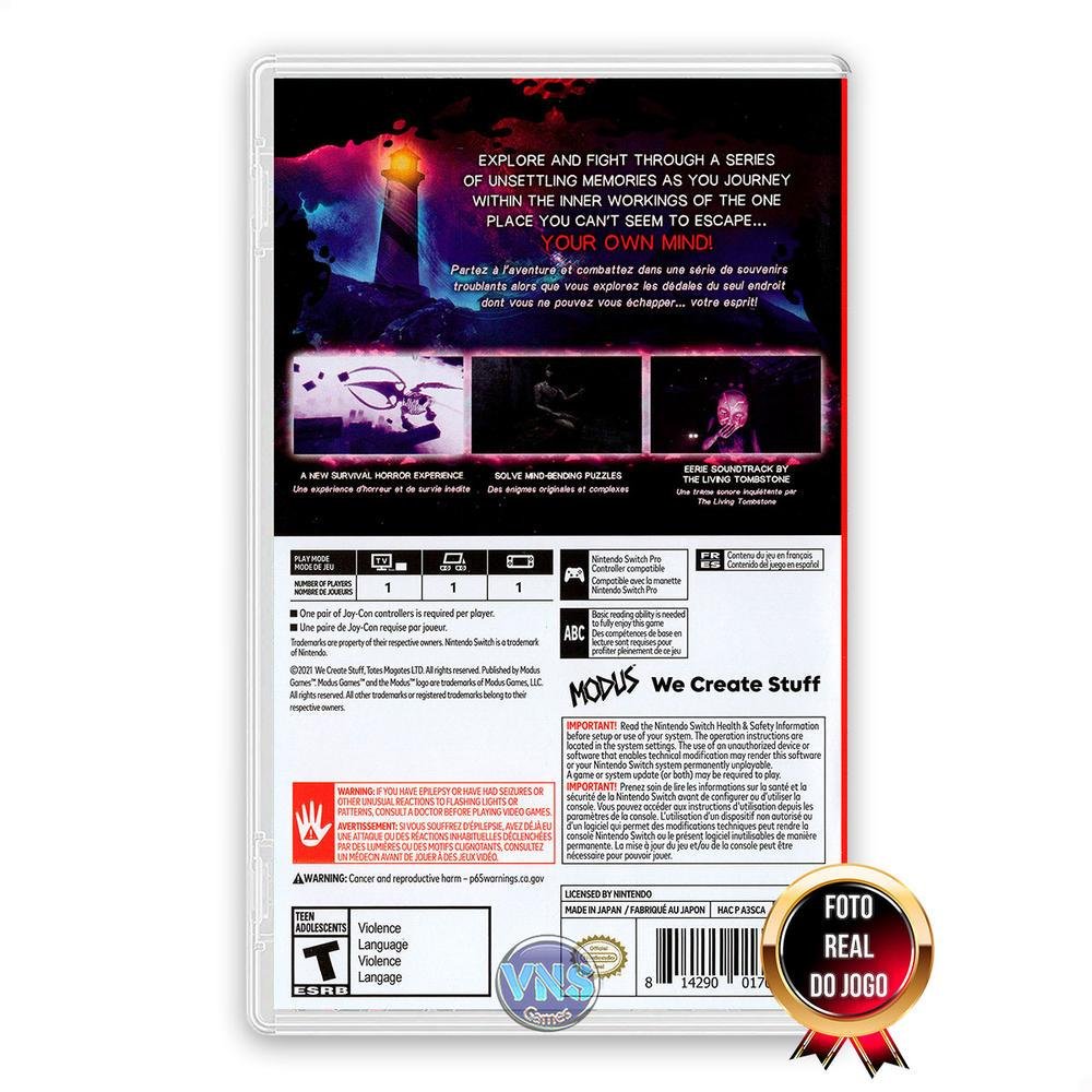 Jogo In Sound Mind, Deluxe Edition. Nintendo Switch - Mídia Física Jogo In Sound Mind, Deluxe Edition. Nintendo Switch - Mídia Física