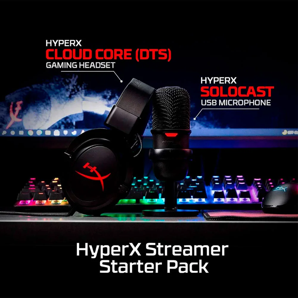 HyperX Cloud Core ストリーマースターターパック Kit Gamer Hyperx Streamer Starter Pack KaBuM