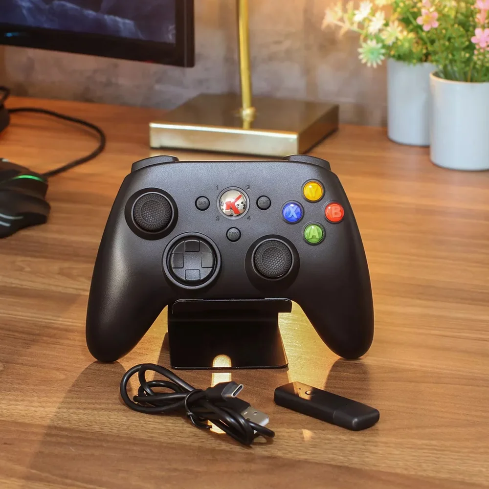 Controle Sem Fio Para XBOX 360 E Computador Recarregável Knup Controle Sem Fio Para XBOX 360 E Computador Recarregável Knup