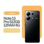 Smartphone Xiaomi Redmi Note 13 Pro, 512GB, 12GB RAM, Preto