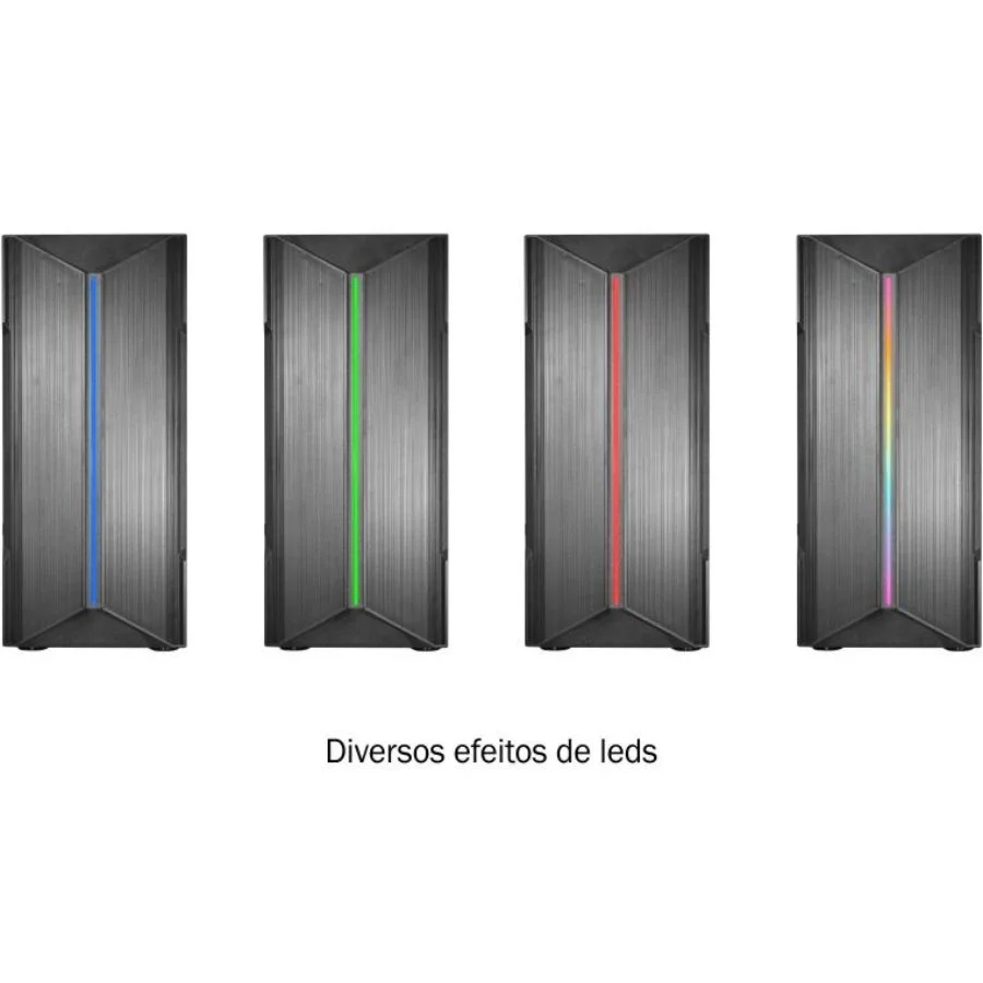 Gabinete Gamer Demon Ii K-mex Gm-06w5, Preto, Sem Fonte Gabinete Gamer Demon Ii K-mex Gm-06w5, Preto, Sem Fonte
