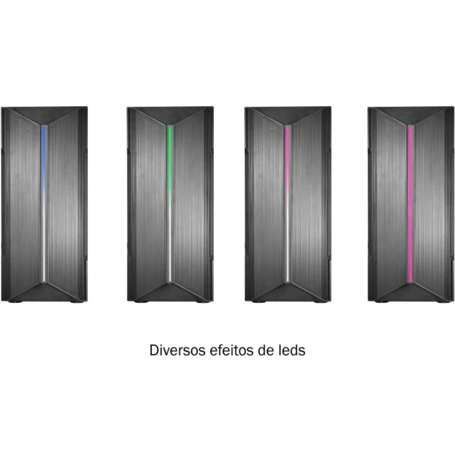 Gabinete Gamer Demon Ii K-mex Gm-06w5, Preto, Sem Fonte Gabinete Gamer Demon Ii K-mex Gm-06w5, Preto, Sem Fonte