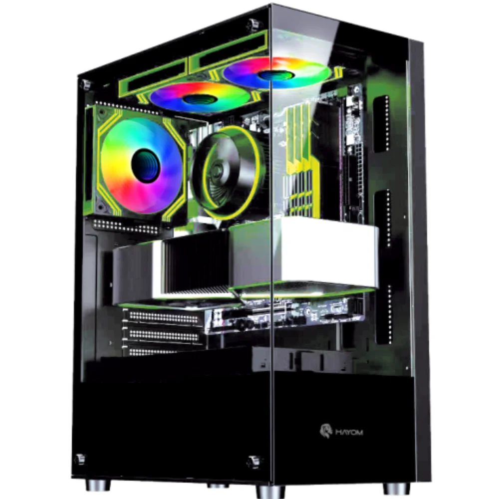 Gabinete Gamer Hayom Gb1792 Preto Com 03 Fans Inclusos Gabinete Gamer Hayom Gb1792 Preto Com 03 Fans Inclusos