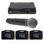 Kit 3 Microfones Sem Fio Tk U120 Uhf Onyx