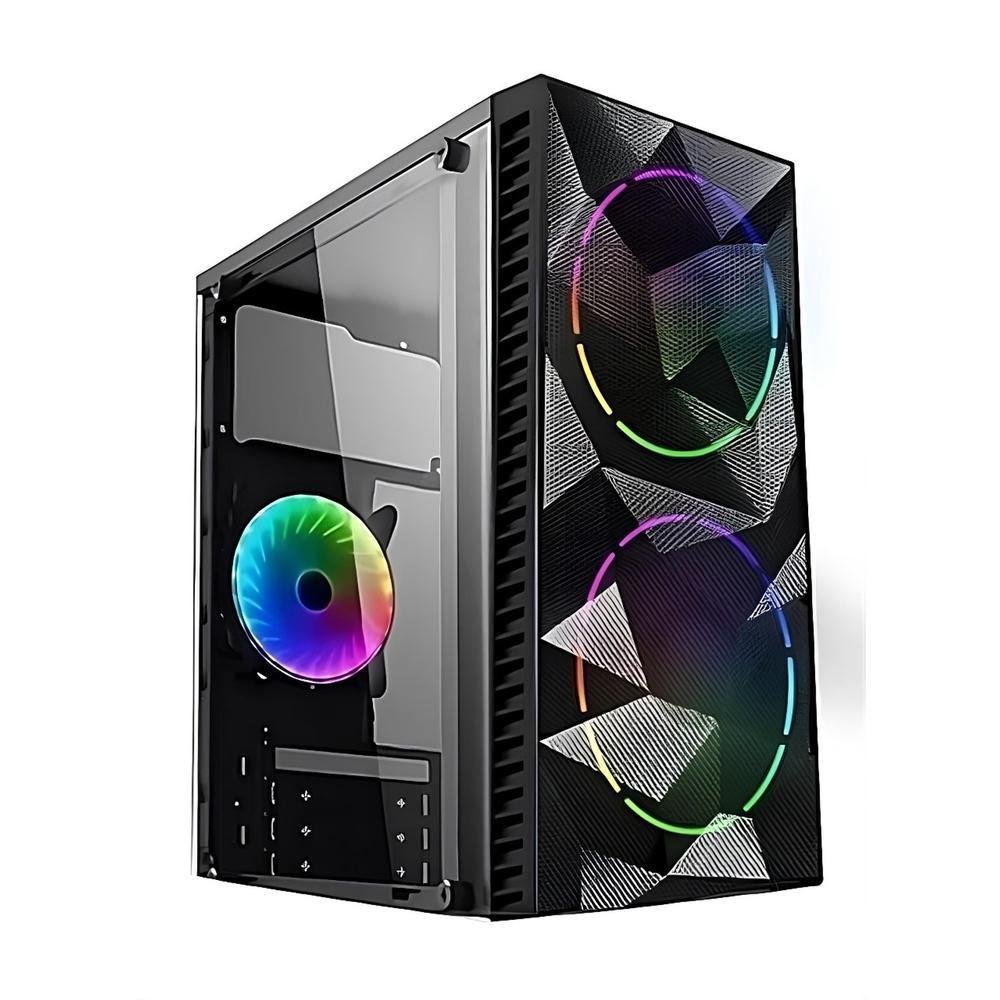 Gabinete Gamer Alligator Shop Yacare RGB Mid Tower Lateral Em Vidro Com 3 Fans Preto Alsgb-ycr-RGB Gabinete Gamer Alligator Shop Yacare RGB Mid Tower Lateral Em Vidro Com 3 Fans Preto Alsgb-ycr-RGB