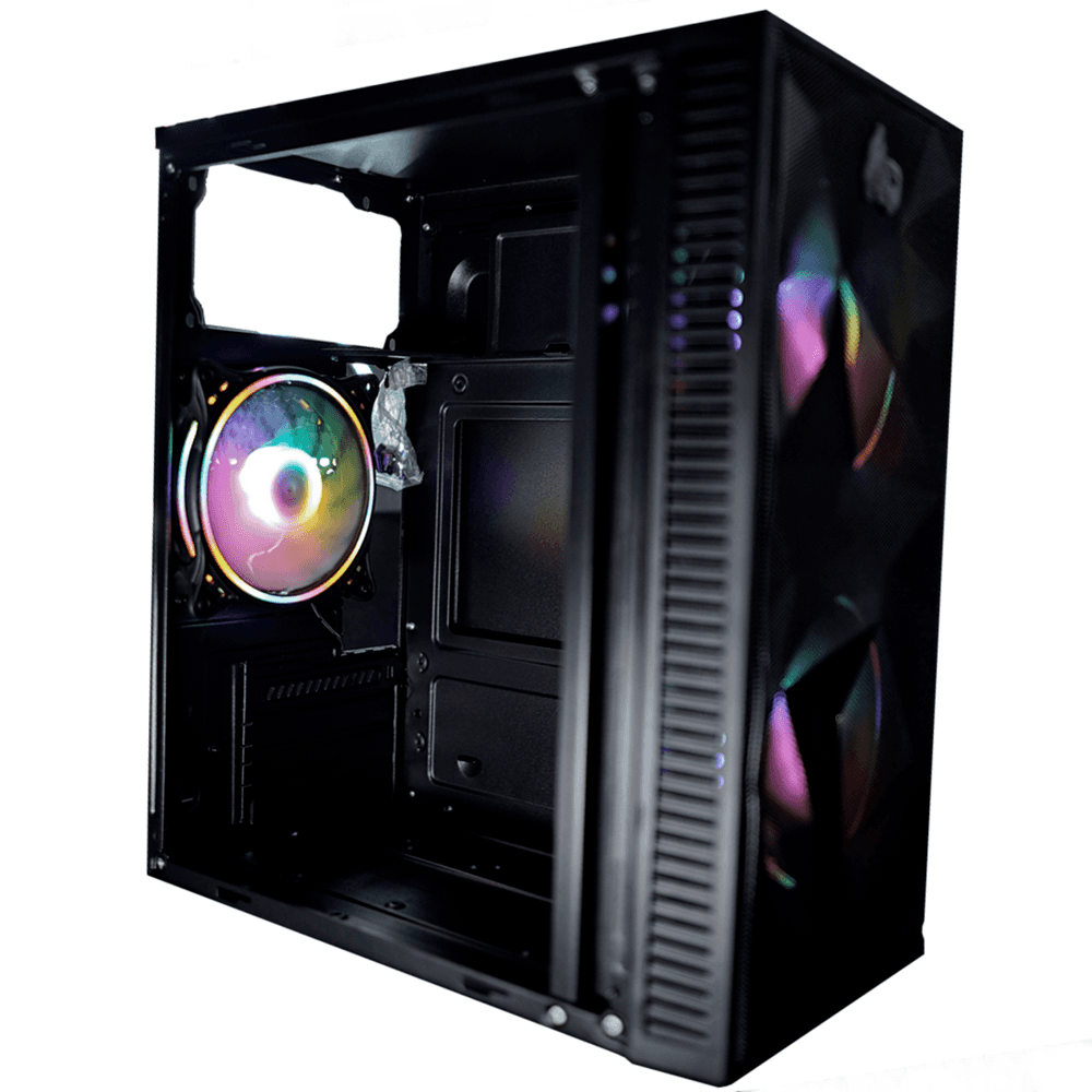Gabinete Gamer Alligator Shop Yacare RGB Mid Tower Lateral Em Vidro Com 3 Fans Preto Alsgb-ycr-RGB Gabinete Gamer Alligator Shop Yacare RGB Mid Tower Lateral Em Vidro Com 3 Fans Preto Alsgb-ycr-RGB