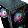 Gabinete Gamer Alligator Shop Yacare RGB Mid Tower Lateral Em Vidro Com 3 Fans Preto Alsgb-ycr-RGB