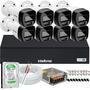 Kit 8 Cameras Segurança Intelbras Vhd 3220b+ Microfone Audio Full Color 1080p Dvr Mhdx 3008c 500gb