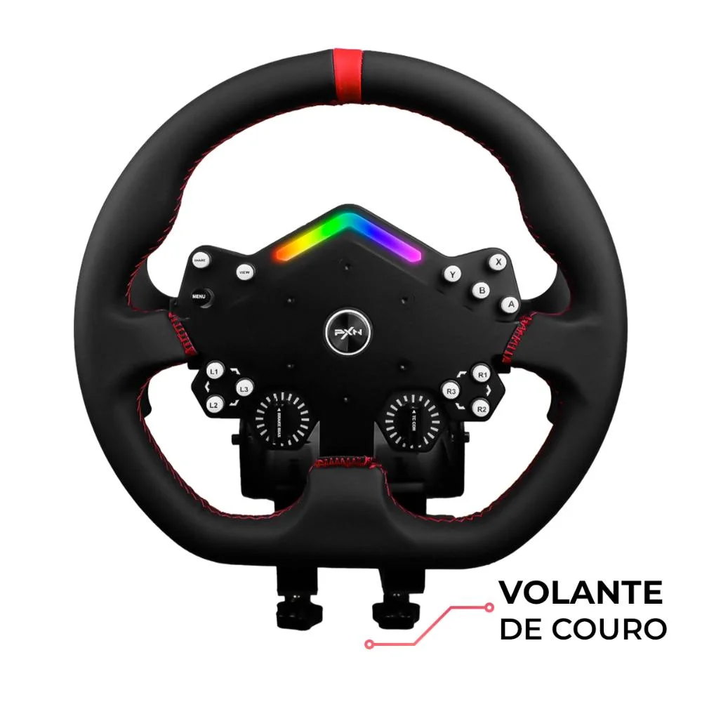 Conjunto Volante Pedal Gamer PC Ps4 Premium Racing Driving