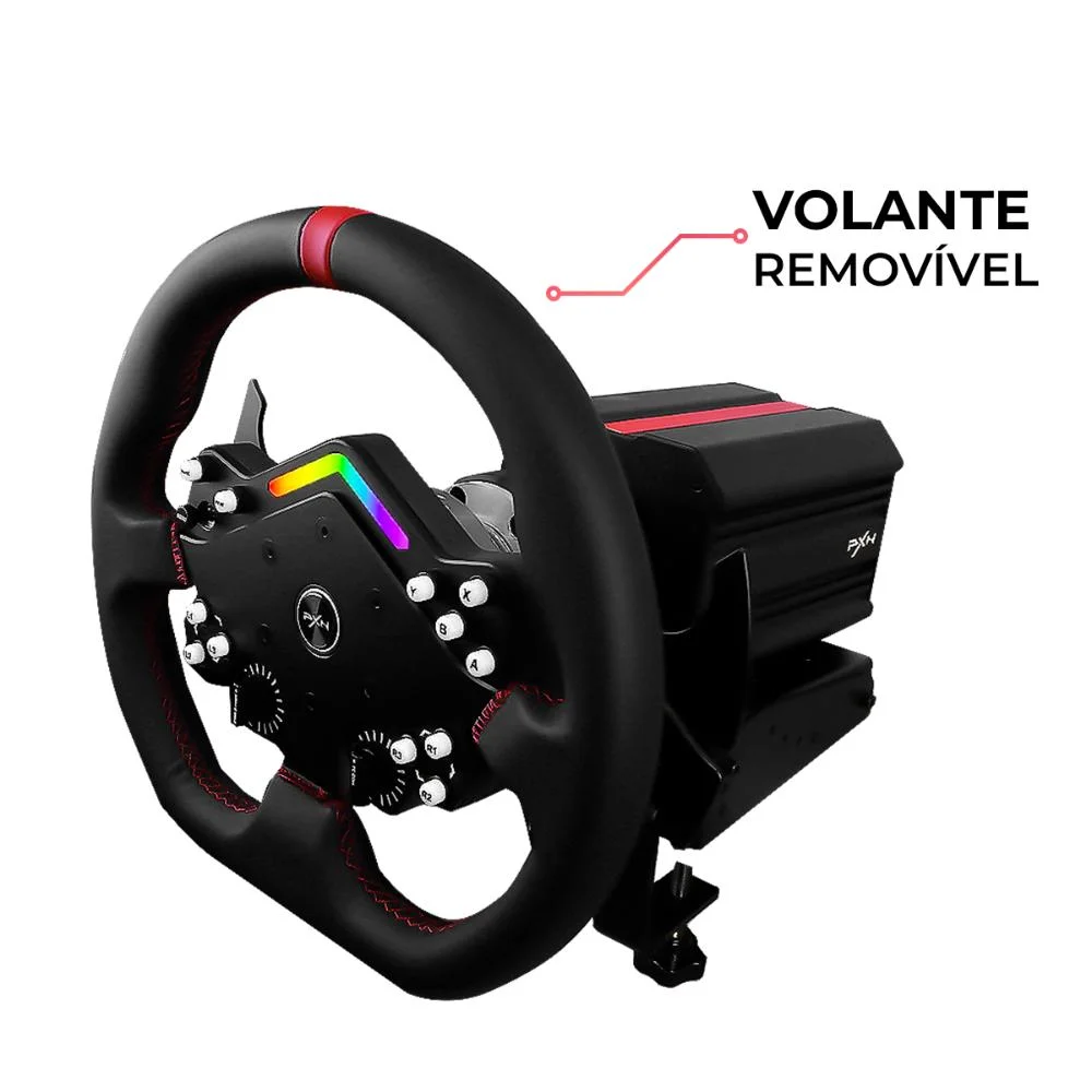 Conjunto Volante Pedal Gamer PC Ps4 Premium Racing Driving