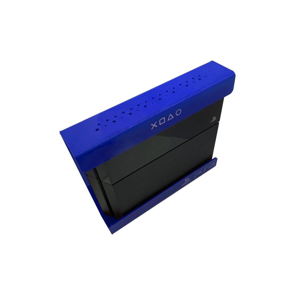 Suporte Parede Console Playstation 4 Fat - Ps4 Fat - Material Acrílico Azul Suporte Parede Console Playstation 4 Fat - Ps4 Fat - Material Acrílico Azul