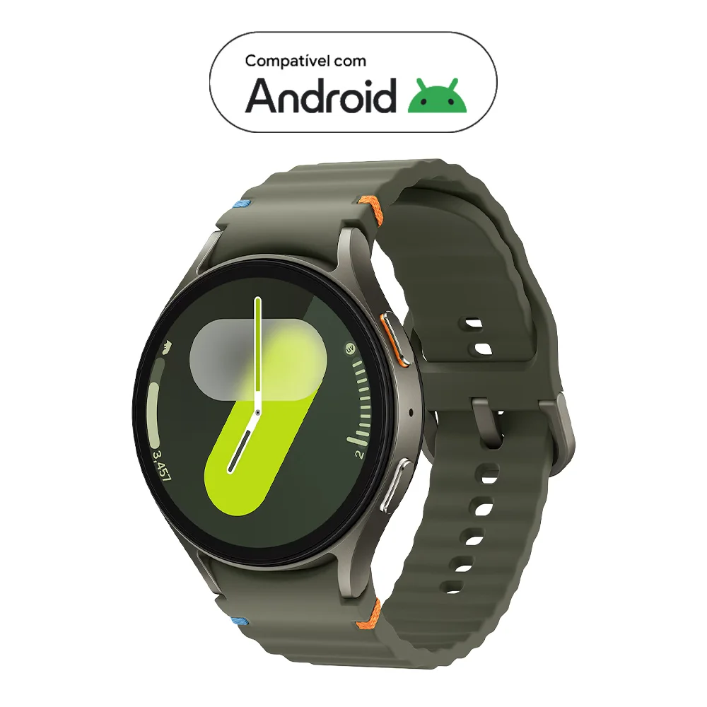 Samsung Galaxy Watch7 Smartwatch 44mm Bluetooth, Galaxy Ai, Tela Em Cristal De Safira Verde Samsung Galaxy Watch7 Smartwatch 44mm Bluetooth, Galaxy Ai, Tela Em Cristal De Safira Verde