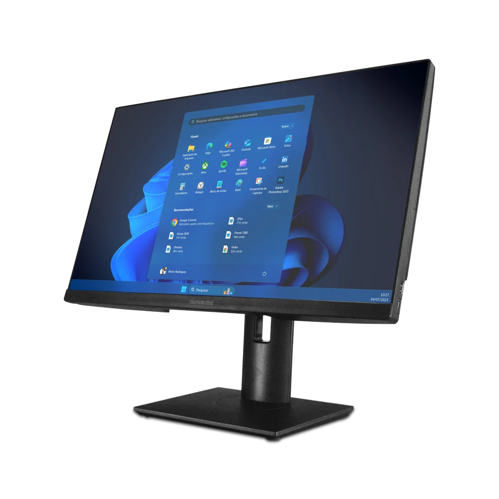 "Computador All In One Concórdia Core I5 10400 8GB Ddr4 SSD 256gb 23.8""full Hd Webcam Wifi Freedos Preto" - view 2